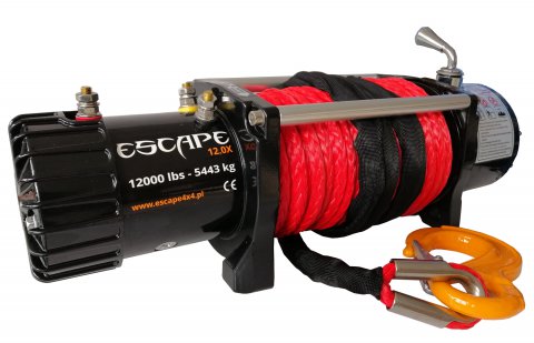 Naviják Escape 12000lbs 12,0 X (5443 kg) - syntetické červené lano