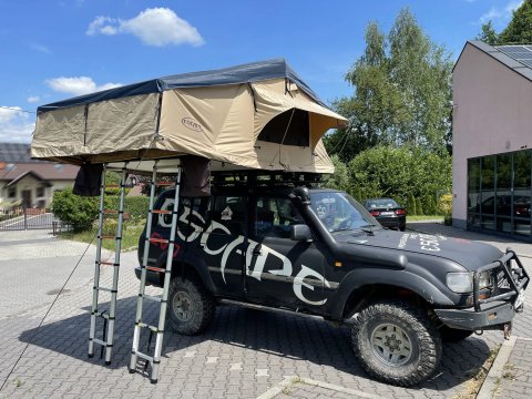 Střešní stan - autostan Escape 220 cm prodloužený + LED osvětlení USB