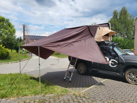 Zkrácená předsíň (vestibul) k střešnímu stanu Vario - 210 cm barva písková, zelená nebo hnědá