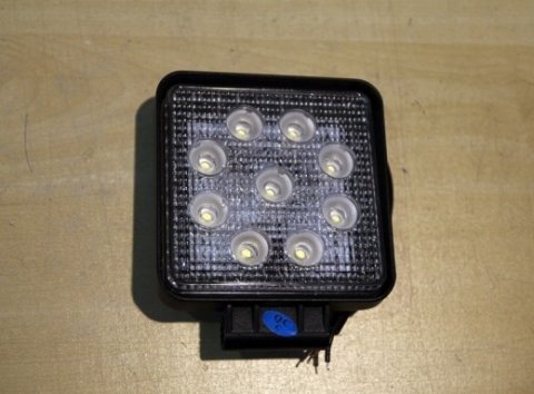 LED pracovní lampa - rozptýlené světlo - čtvercové 27W - zadní