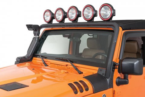 Přídavný rám na osvětlení nad čelní sklo pro Jeep Wrangler JK 2007-2018