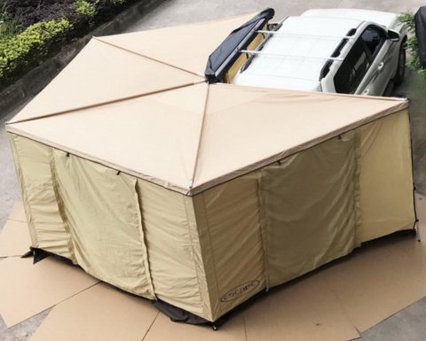 Boční stěny pro markýzu Escape4x4 FOX HD – varianta s podlahou / bez podlahy