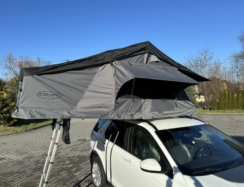 VÝPRODEJ - Střešní stan Escape 190 cm – prodloužená verze – ŠEDÝ | NOVÝ