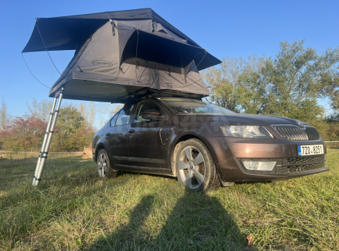 VÝPRODEJ - Střešní stan Escape 190 cm – ŠEDÝ – 7 dní používaný, PLNÁ ZÁRUKA